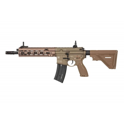 Specna Arms H12 Kestrel ETU (Tan), The Specna Arms SA-H12 ONE Kestrel ETU is a versatile M4-style airsoft rifle built for close-range and woodland gameplay